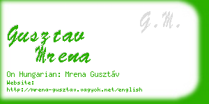 gusztav mrena business card