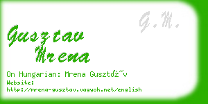 gusztav mrena business card